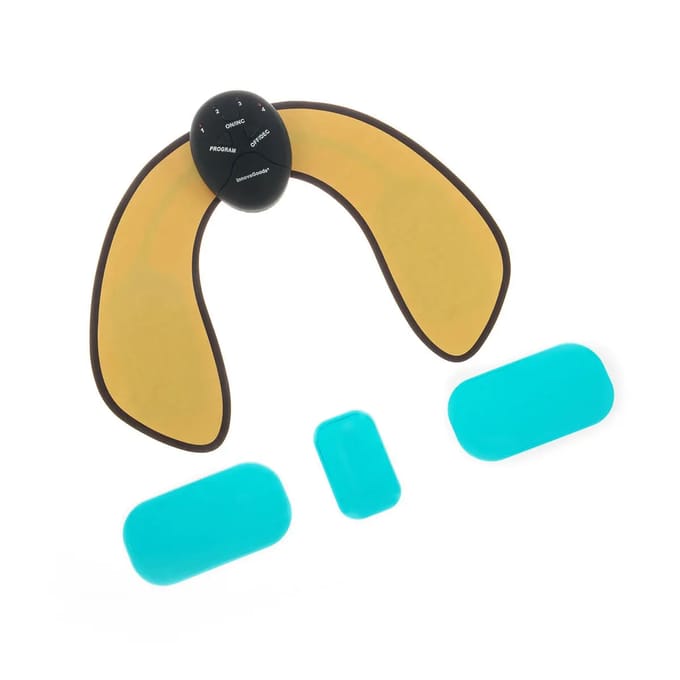 Patch Électrostimulateur pour Fessiers - InnovaGoods - EMS Stimulation - Sans fil - Autonomie 30 - Blanc noir