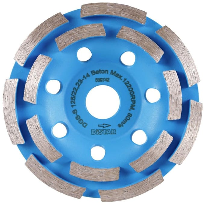 Distar DGS-S Serie - Diamantslijpschijf - 125mm - Voor Beton - Tweerijige Segment