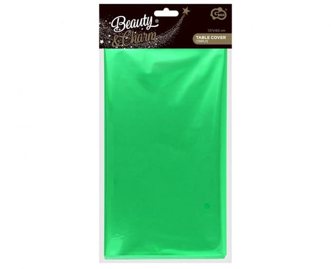 Kleur Metallic groen folie tafelkleed 137x183 cm
