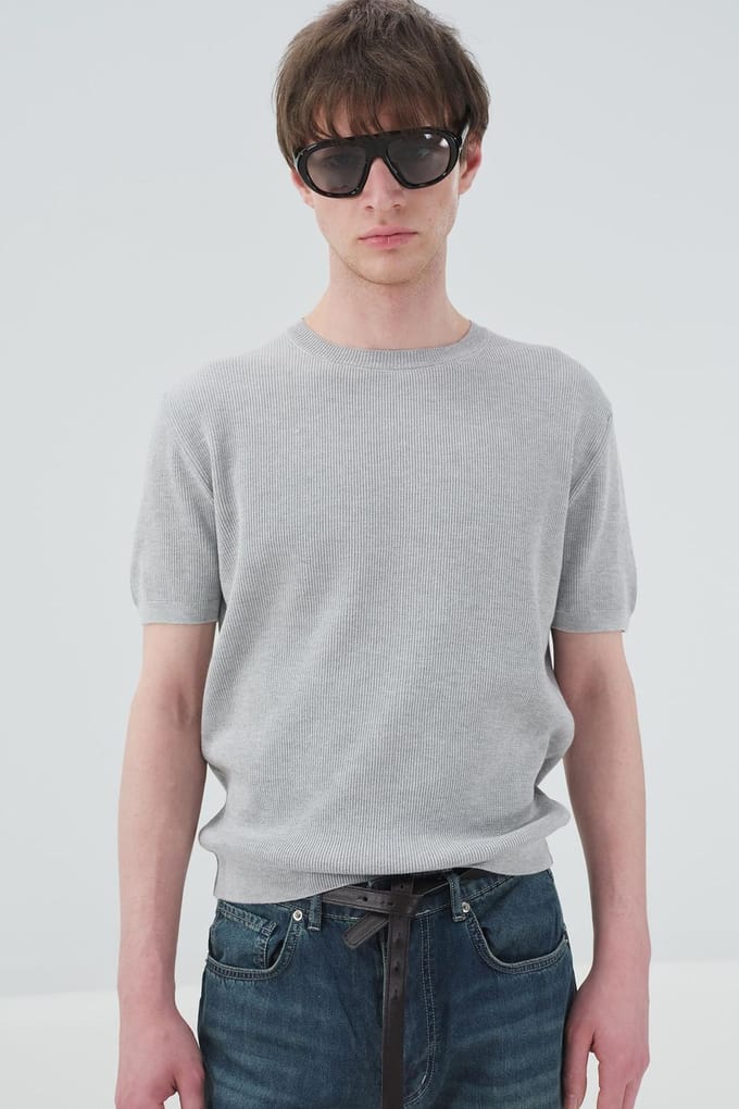 Heren Katoenen Crewneck T-shirt