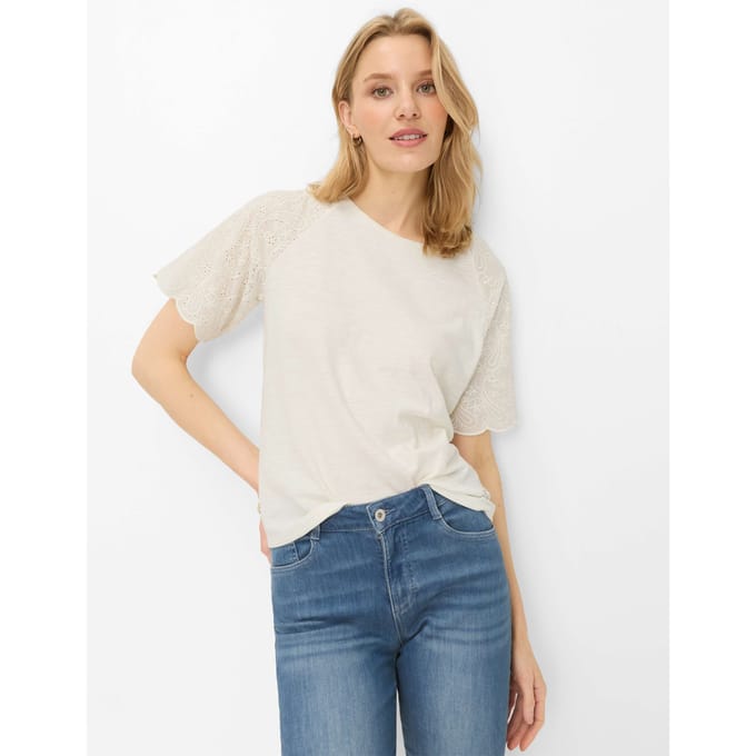Brax Dames Shirt  Style CAELEN soft ecru, crèmewit, maat 36