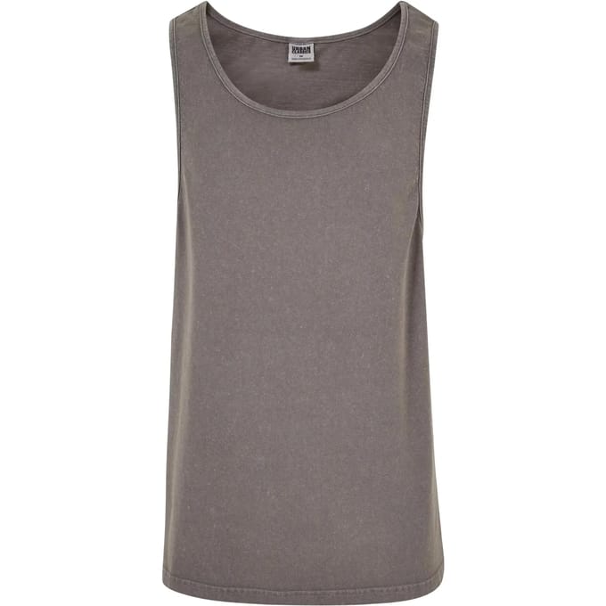 Urban Classics - Heavy Oversized Acid Wash Tanktop - L - Grijs