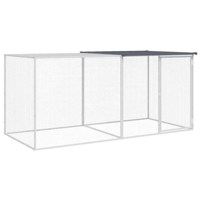 Maison Exclusive - Cage à poulets avec toit anthracite 203 x 98 x 90 cm Acier galvanisé