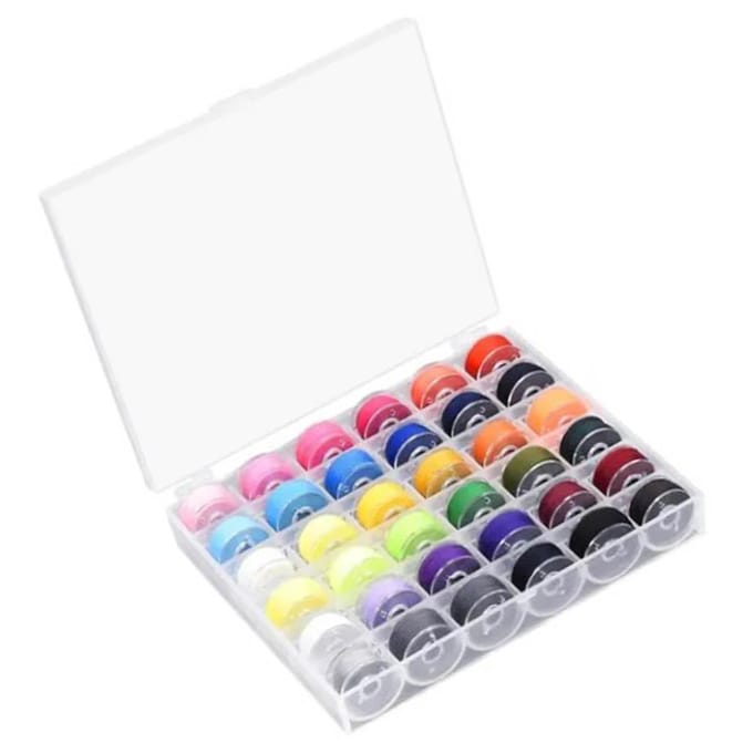 36 Stuks Spoeldraad Set Assorti Kleur Transparant Plastic Polyester Voorgewonden Spoeldraad voor gray