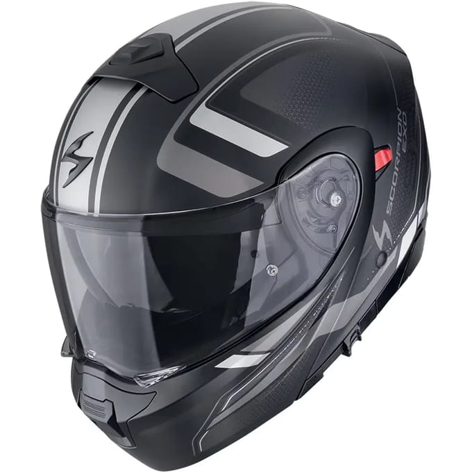 Scorpion Exo-930 Evo Ardens Matt Black-Silver - Systeemhelm - Maat S - Motorhelm - ECE 22-06 gekeurd