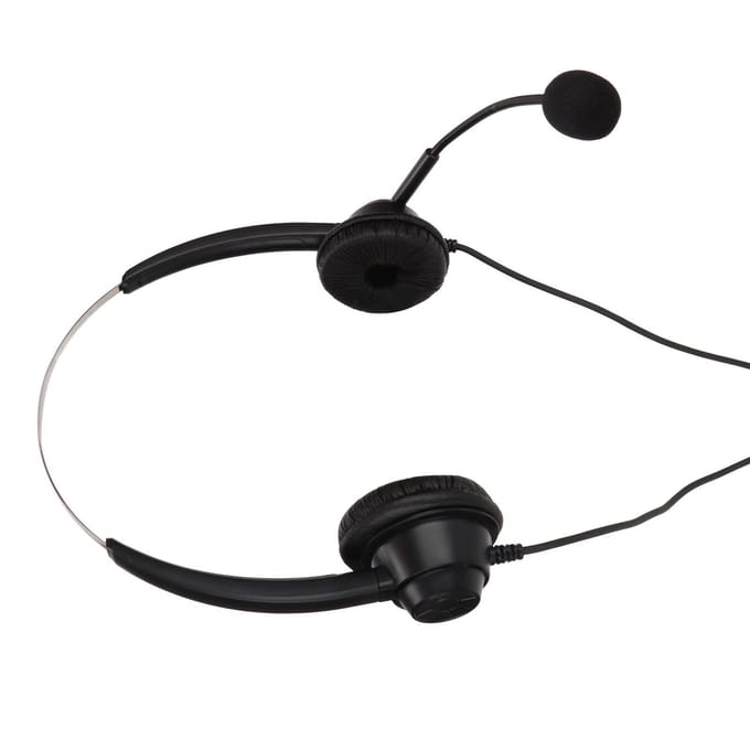 H360DPC Casque d'appel Centre d'appels Sur l'oreille Casque d'ordinateur avec micro pour bureau à domicile Service client