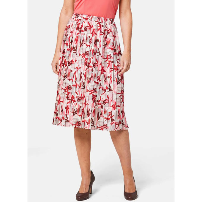 Rock - koraalrood / wit / gedess. - Gr. 21 van Goldner Fashion
