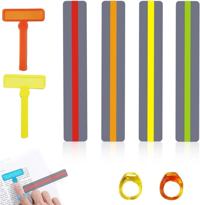 Leesliniaal Set - Leeshulp Boek - Gericht Lezen - Verstelbaar Ontwerp - 19 cm - Kleurrijk