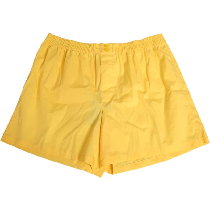 Dolce & Gabbana Gele Katoenen Kort Zwemshort met Elastische Tailleband