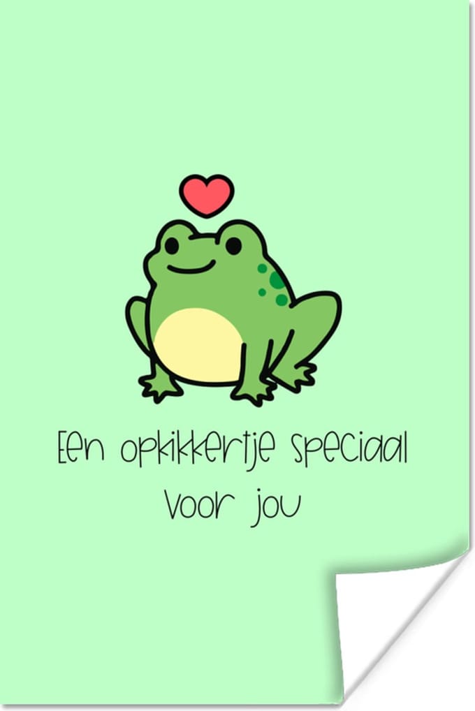 Poster Beterschap - Quotes - Kikker - Opkikker - 60x90 cm