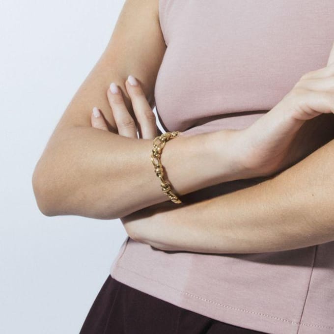 Luxenter Armband met 18-karaats geelgouden afwerking - Laneda