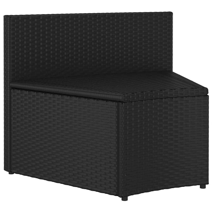 vidaXL - 2-delige - Loungeset - met - kussens - poly - rattan - zwart