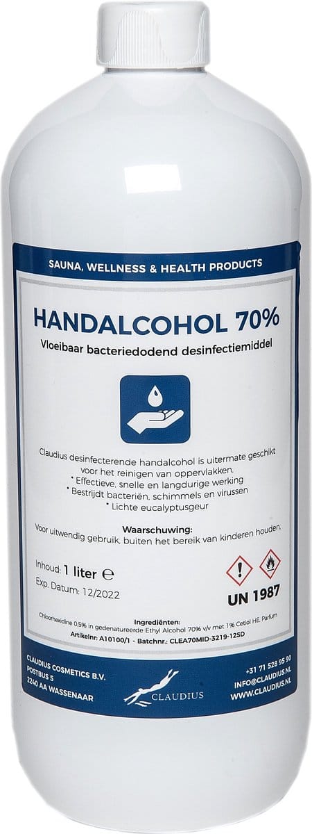 Handalcohol spray 70% - 1 liter met dop
