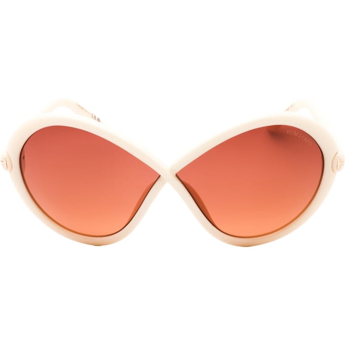 Tom Ford Gradient Bordeaux Lenzen Ivoor Montuur Zonnebril
