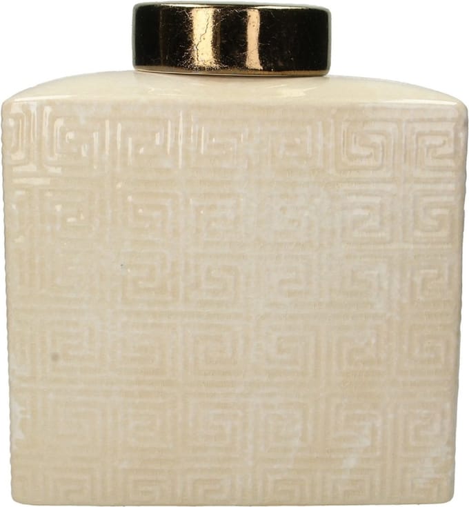 Kruiken En Flessen - Jar Fine Earthenware White 23x12.5x26.5cm