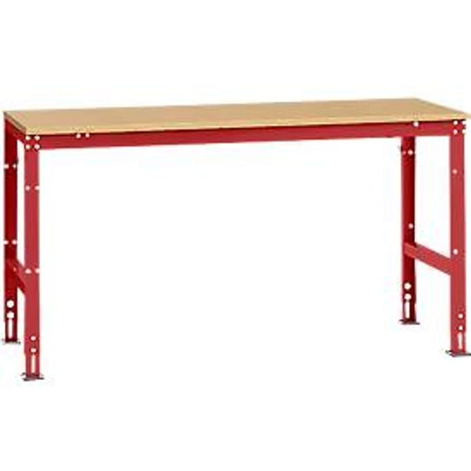 Manuflex basistafel UNIVERSAL Standaard, tafelblad multiplex, 1750 x 800, robijnrood