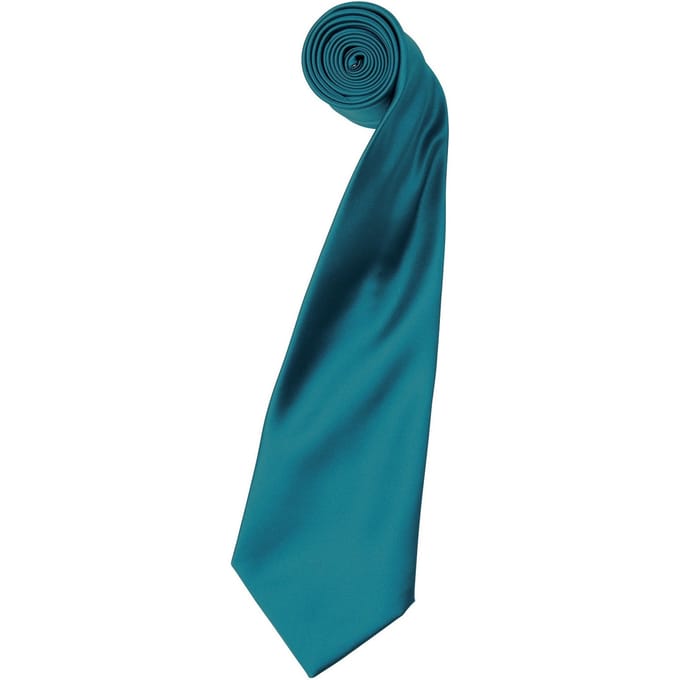 Premier Herensatineband (smal blad) (pakje van 2) (Teal)