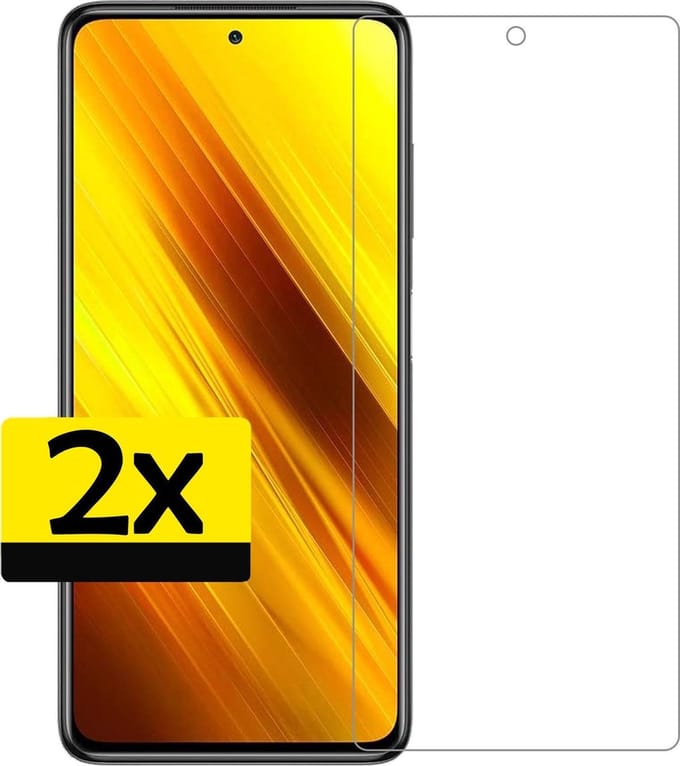 Screenprotector - Geschikt voor Xiaomi Poco X3 - 2 Stuks - Extra Sterk - Beschermglas - Gehard Glas - Tempered Glass - Screen Protector