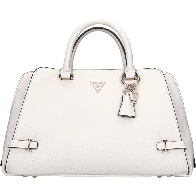 GUESS handtas schoudertas Rosalba Girlfriend Satchel Cream White crème