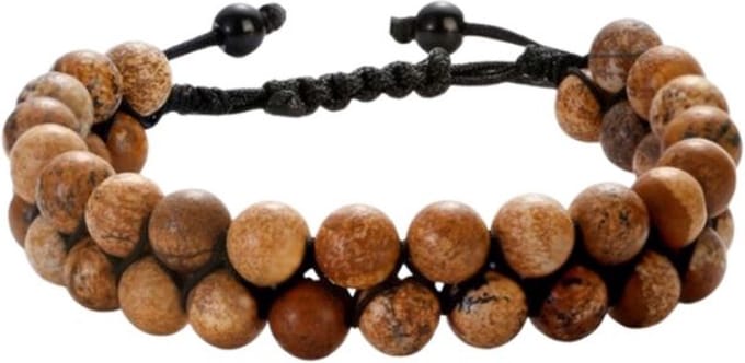 Marama - herenarmband Dune - vegan - verstelbaar -  edelsteen Jaspis