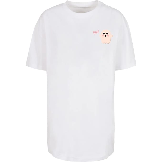 Dames-T-shirt Merchcode Halloween Boo Ghost