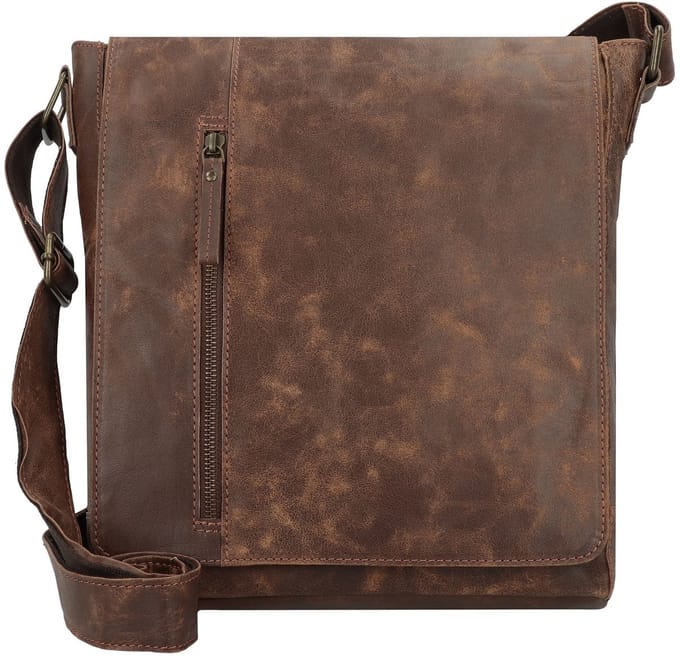 Harold's Crunchy Leren Schoudertas 27 cm - Jongens - braun