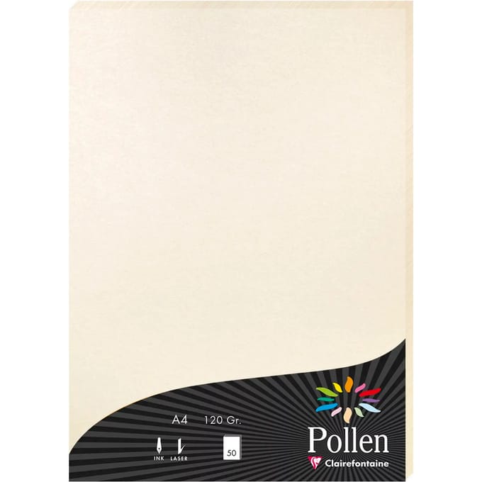 Clairefontaine 3329680243031, Kunstpapier, 120 g/m², 50 vel
