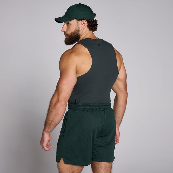 MP Men's Lift Ribbed Muscle Fit Tank - Washed Black - M