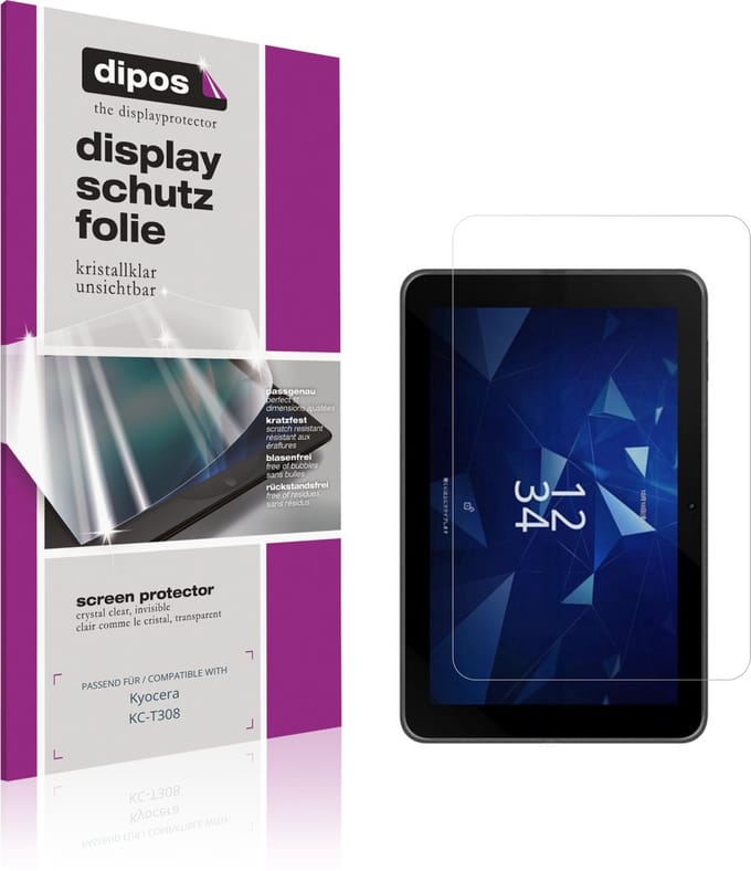 dipos – 2x Beschermfolie geschikt voor Kyocera KC-T308 | Krasbestendige & heldere Screenprotector Ultra-Thin