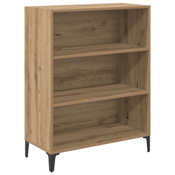 vidaXL - Dressoir - Artisan - Eiken - 69,5 - x - 32,5 - x - 90 - cm - Bewerkt - hout