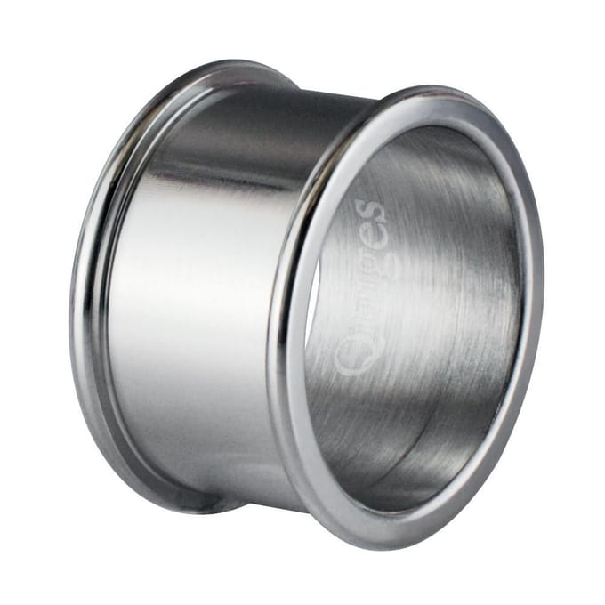 Quiges Stapelring Ring - Basisring  - Dames - RVS zilverkleurig - Maat 19.5 - Hoogte 8mm