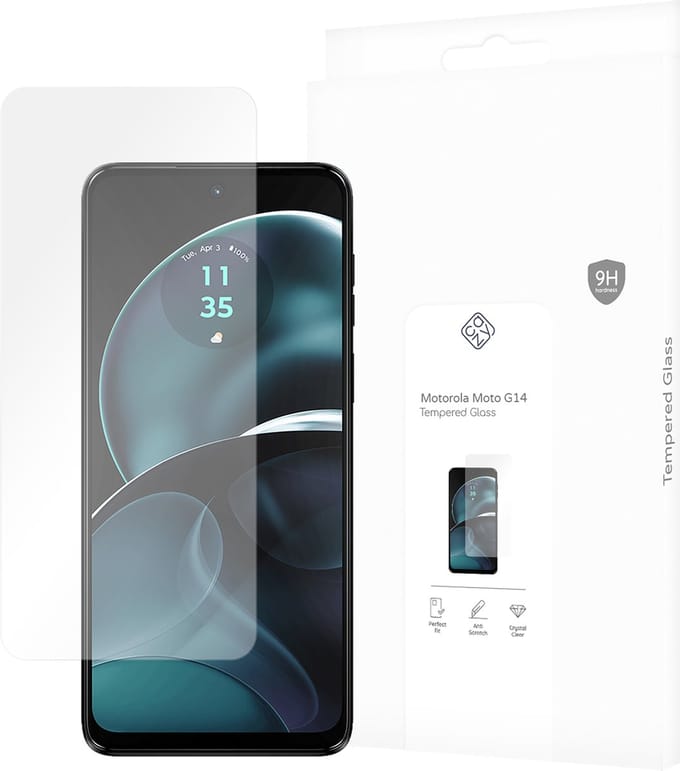 Cazy screenprotector geschikt voor Motorola Moto G14 / G54 (5G) - Screenprotector Gehard Glas