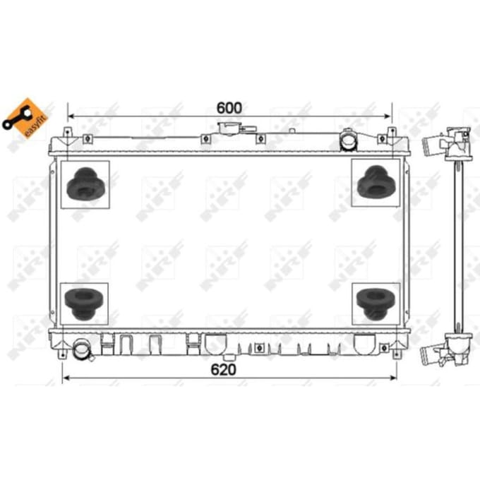 Radiator, motorkoeling NRF 53317