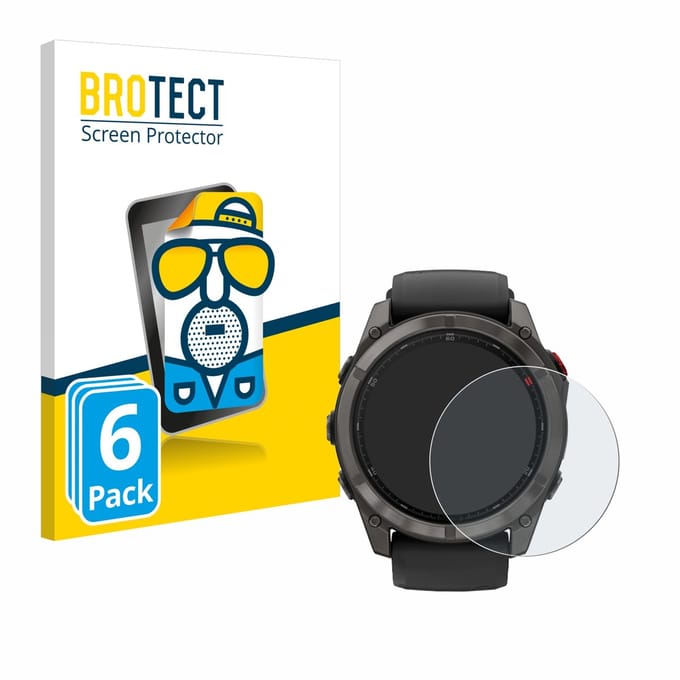 BROTECT - Screenprotector voor Garmin Fenix 8 Pro AMOLED (51 mm) - Folie Beschermfolie matte 6 Stuks