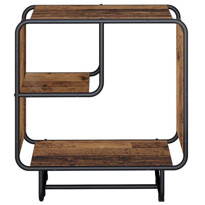 vidaXL - Dressoir - Oud - hout - 60 - x - 37.5 - x - 64.5 - cm - Bewerkt - hout
