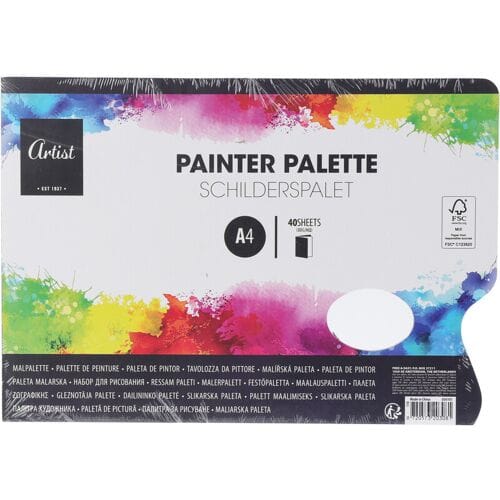 Schilderspalet papier A4 voor kinderen - 40 vellen schilderplezier.