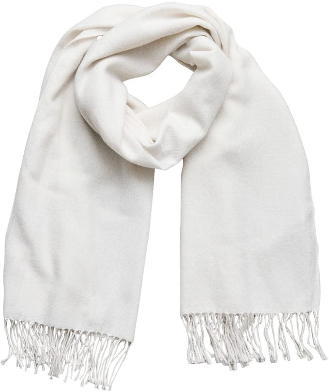 Next - Dames - Premium, in Italië vervaardigde sjaal van middelzware twill - Crème