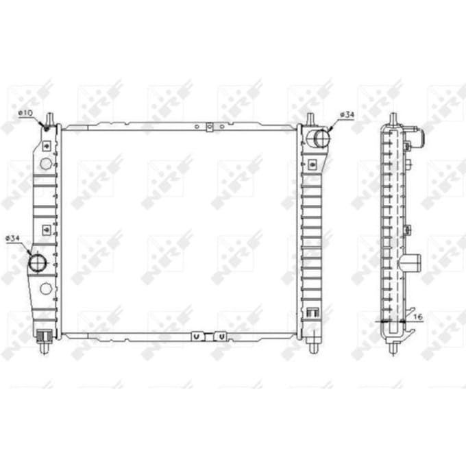 Radiator, motorkoeling NRF 53637
