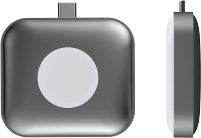 DrPhone MCM3 2-in-1 Draadloze USB-C Oplader – Compatibel met Apple Watch & AirPods – Magnetisch – USB-C + USB-A Adapter – Wit