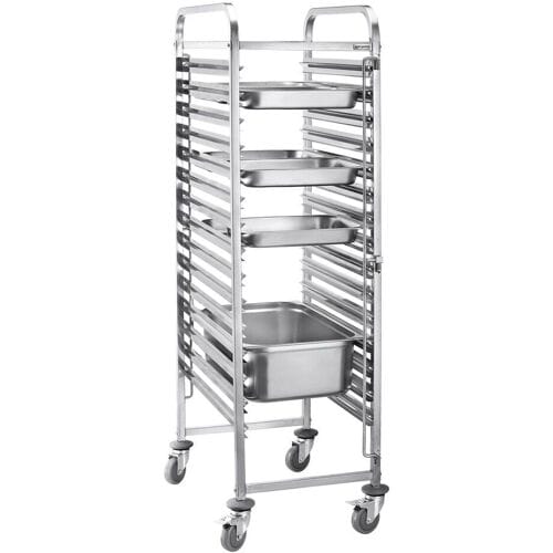 GGM Gastro Tablettwagen - für 16 Tabletts GN 1/1 Zilver