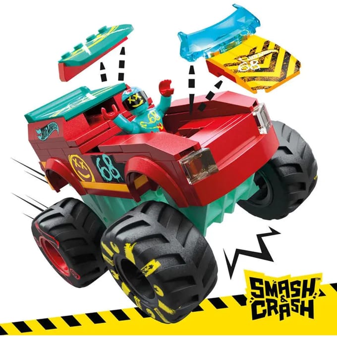 Auto spelletjes Mattel Hot Wheels Smash & Crash Demo Derby Extreme Trick Course Mega Construx