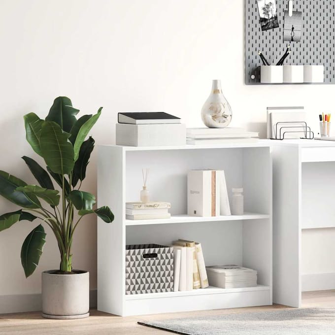 vidaXL Boekenkast 80x24x75 cm bewerkt hout wit
