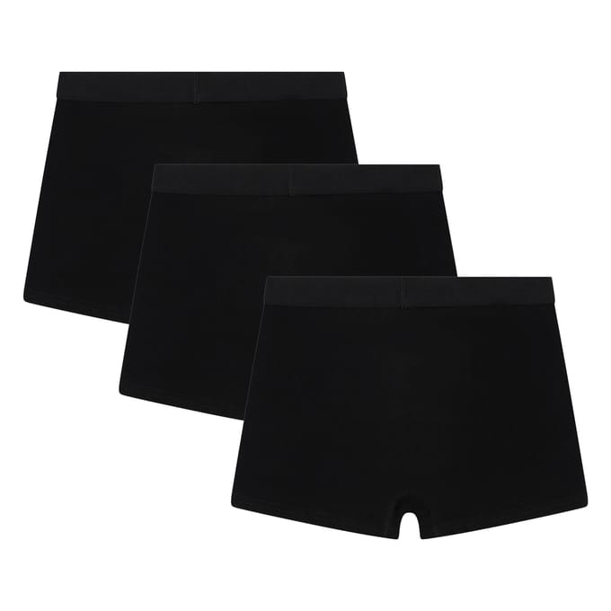 3-Pack Jongens Boxers Zwart Zachte Ademende Ondergoed