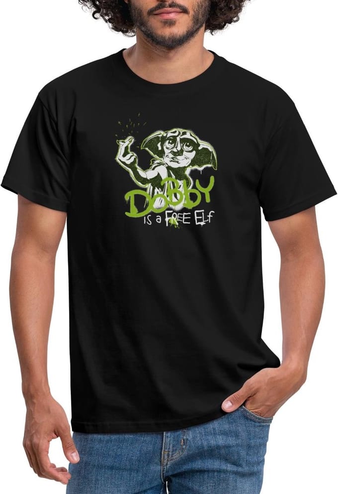 Harry Potter Dobby Is Een Vrije Elf T-Shirt Heren