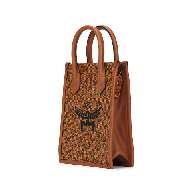 MCM Himmel Classic Laurel Leaf Logo Leren Tote Tas Dames Tote Tassen MMTEAAC02CO001 Basic Set (Bag+Dust Bag) brown