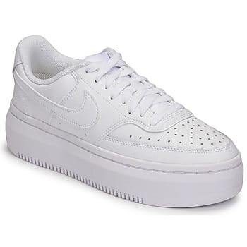 Sneakers van leermix met logodetail model 'Court Vision'