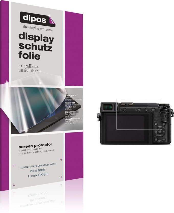 dipos – 4x Beschermfolie geschikt voor Panasonic Lumix GX-80 | Krasbestendige & heldere Screenprotector Ultra-Thin