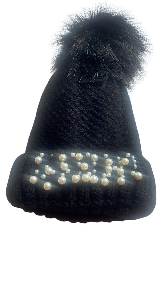 Exclusieve Luxe Dames Muts / Beanie | Warme Wintermuts | One Size - Zwart