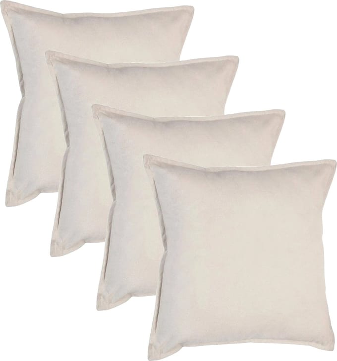 Atmosphera Bank/sierkussens Sophia - 4x stuks - 45 x 45 cm - polyester met rits