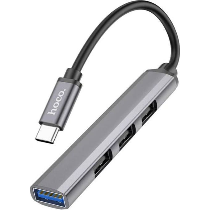 Hoco HB26 4-in-1 USB-C Hub – Type-C naar USB-A | USB3.0 + 3× USB2.0